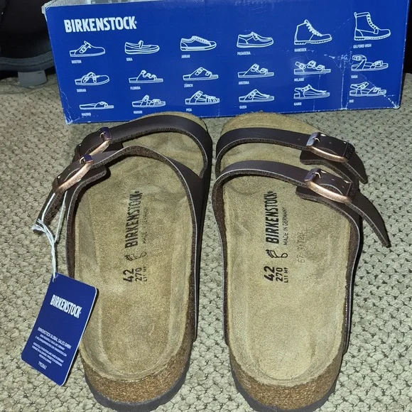 Birkenstock Dark Brown Double Strap Sandals - Picture 2 of 5